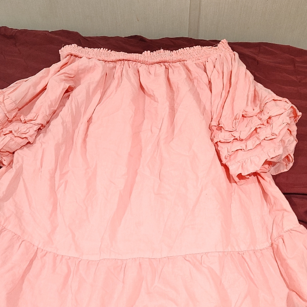 Zanzea Strapless Pink Dress